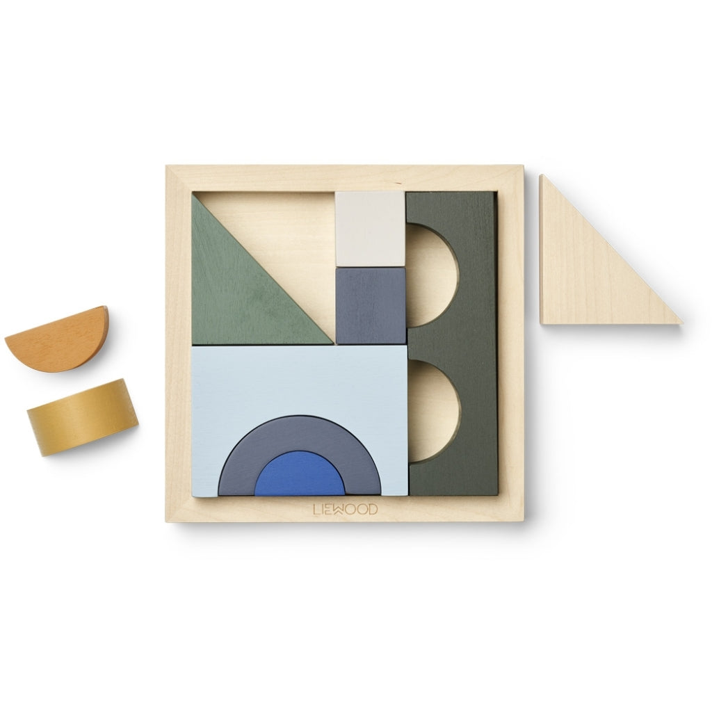 Ishan Wooden Puzzle Faune Green Mix