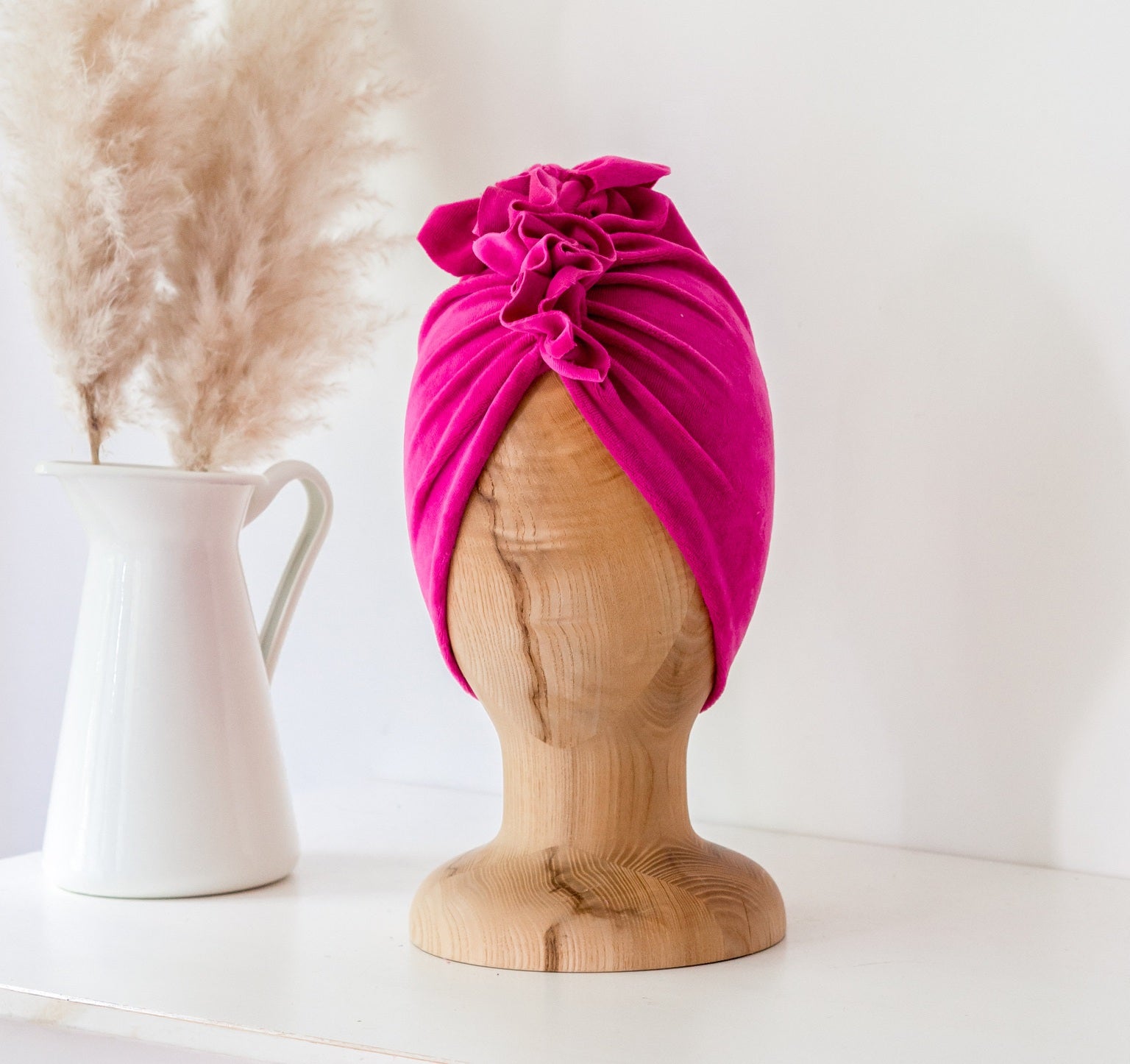 Turban Samt Fuchsia