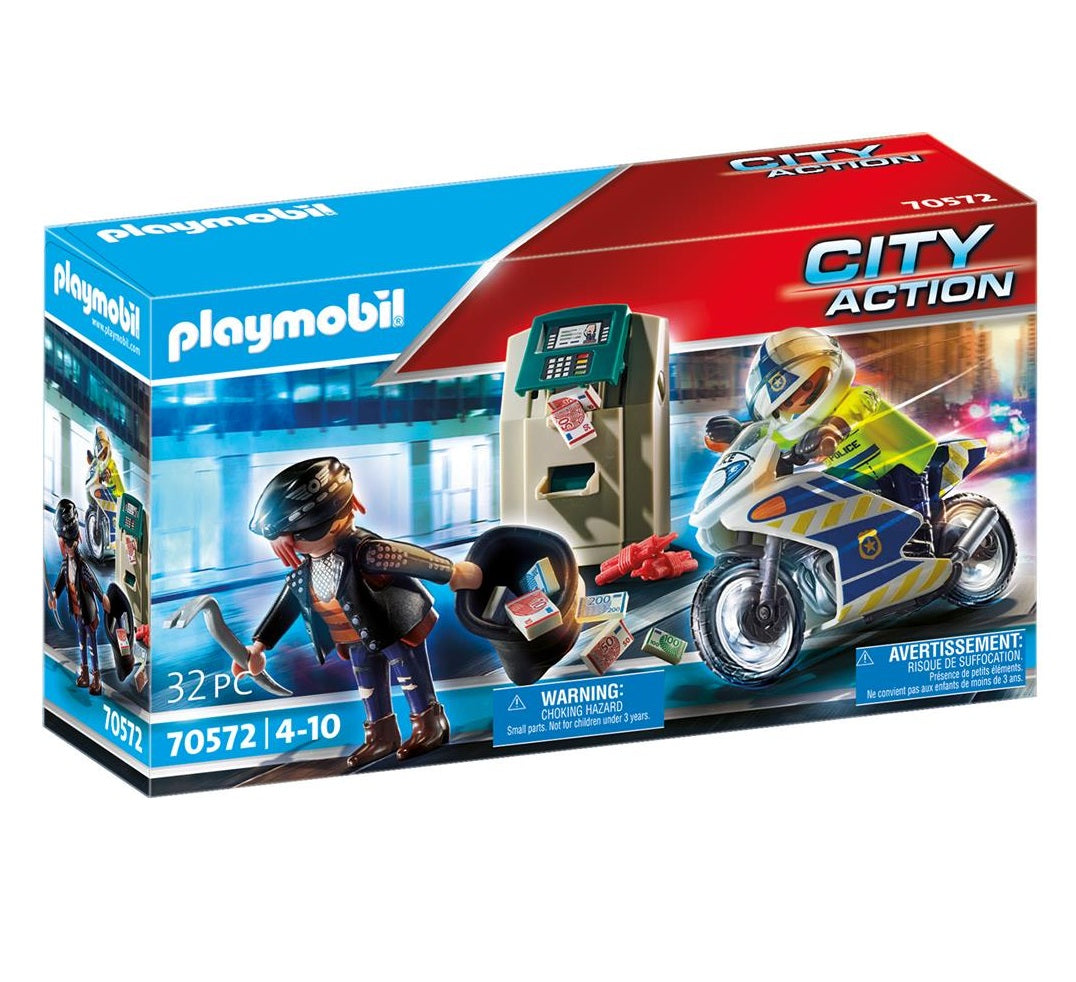 Police motorcycle: Pursuit of the robber