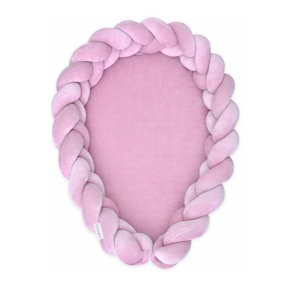 Tour de lit pour bébé, rose ancienne, 2 en 1