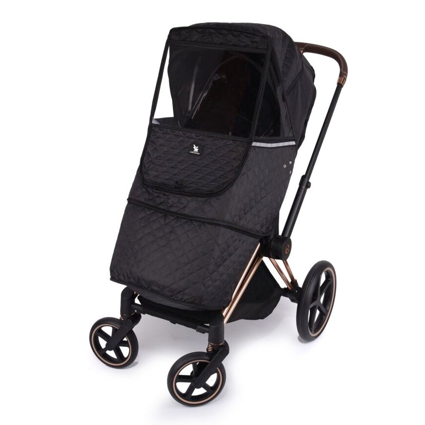 Wetterschutz Regenschutz Kinderwagen Schwarz