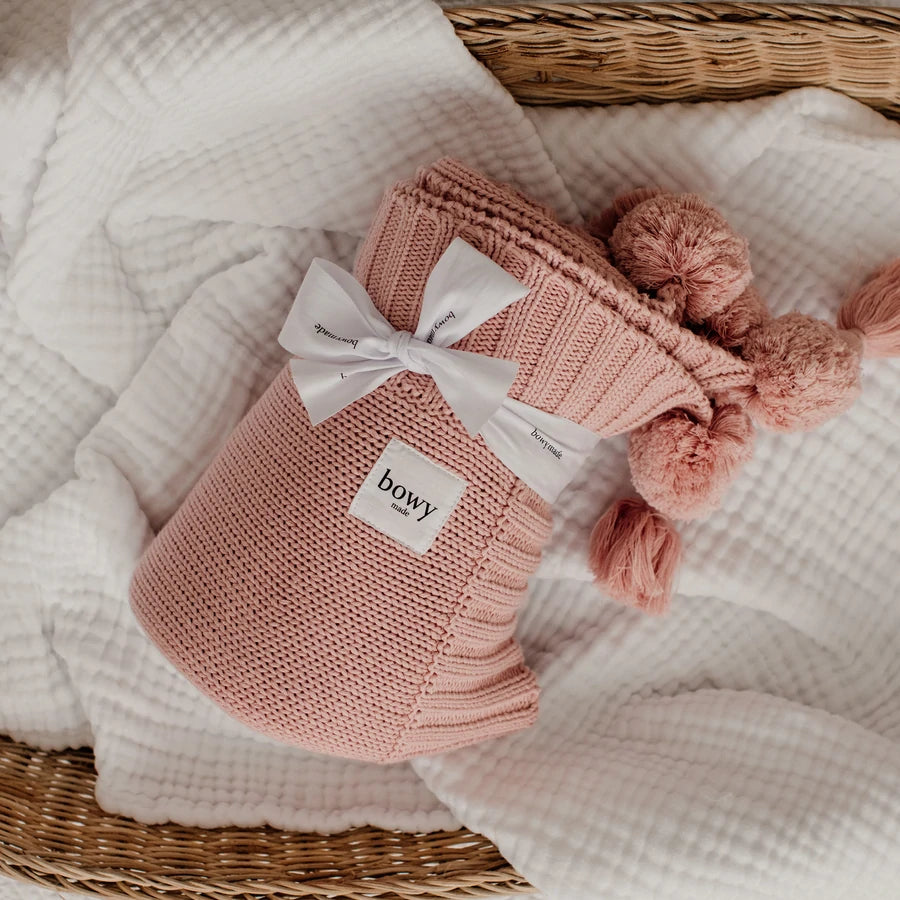 Strickdecke Pommel Dusty Rose