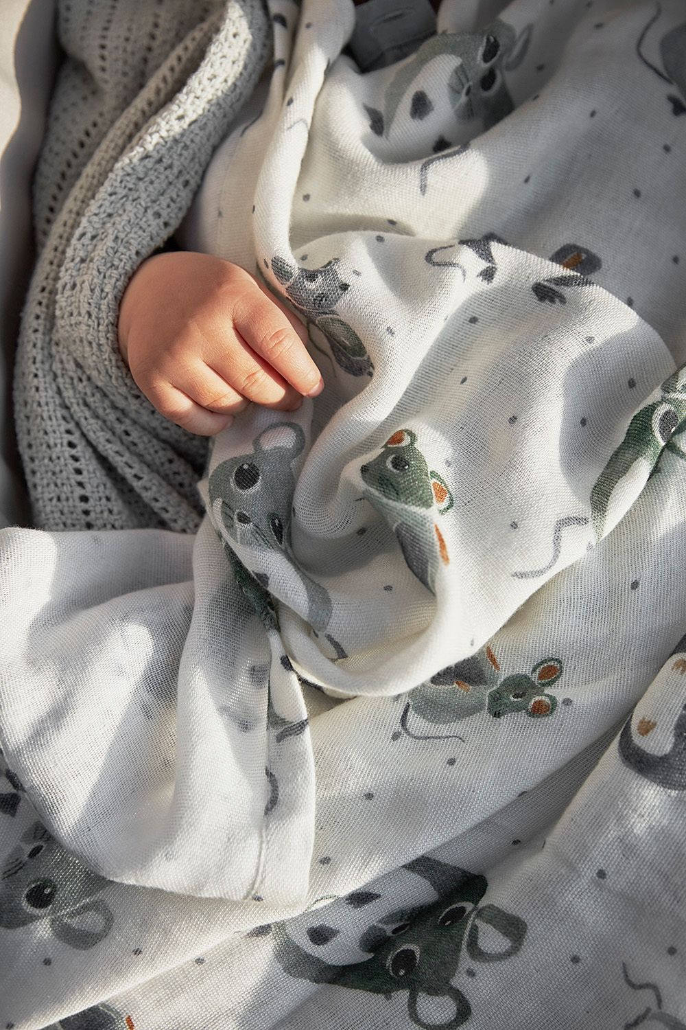 Lange en mousseline de bambou pour souris des forêts 