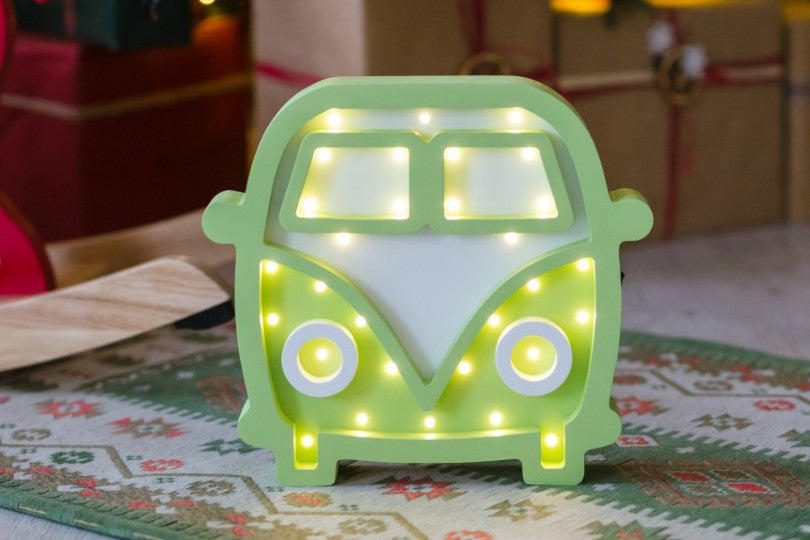 LED Nachtlampe Hippiebus Grün