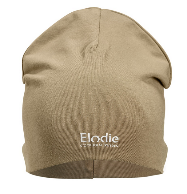 Logo Beanie Übergangszeit Sand