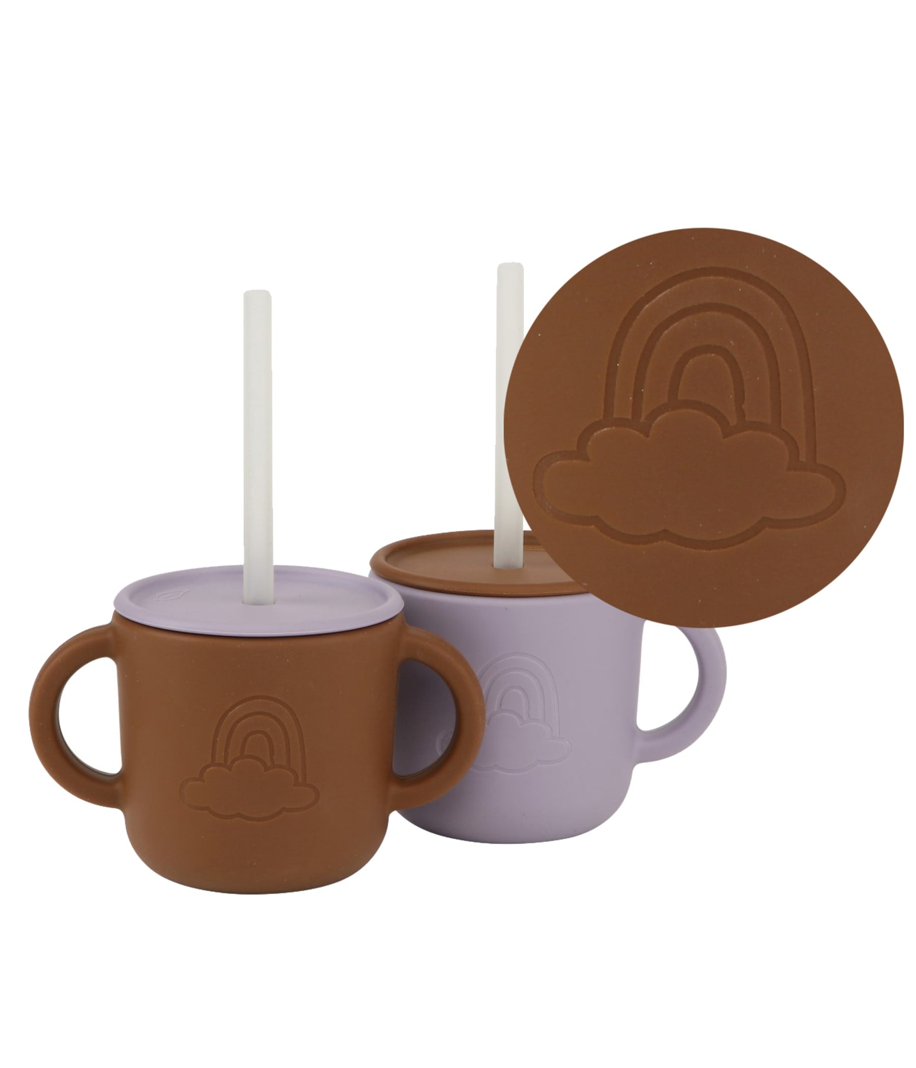 Zoe Set of Silicone Drinking Straws Blue Multi Mix