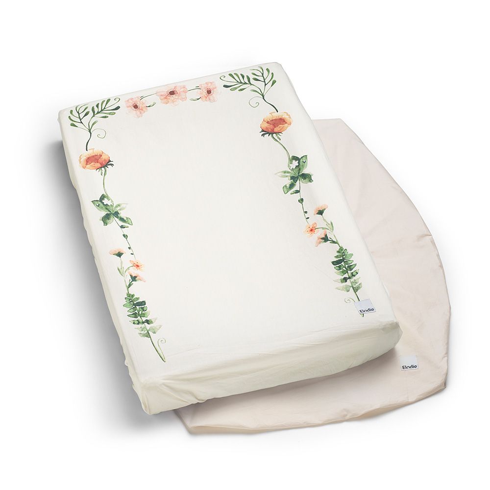 Ensemble de 2 matelas à langer - Couverture Fleurs de prairie