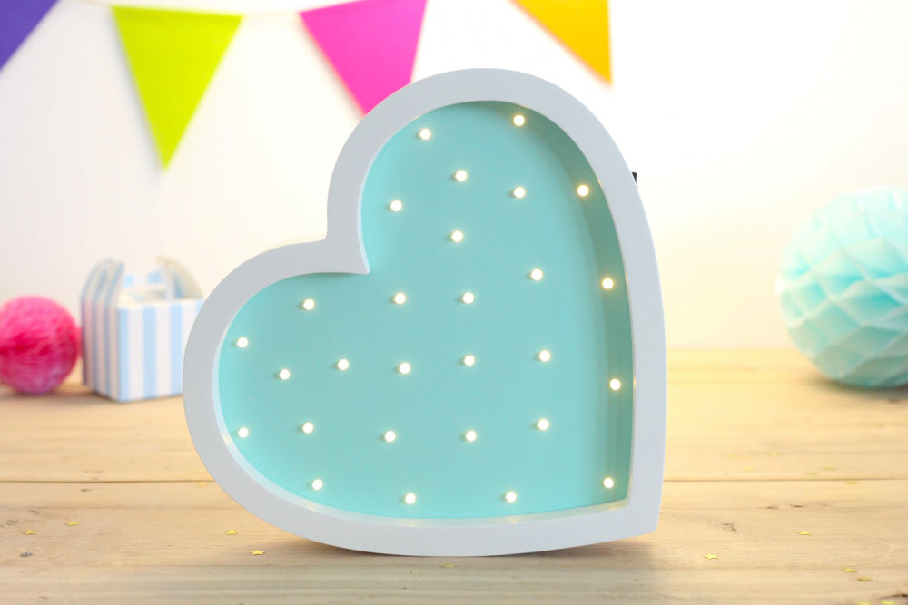 LED Nachtlampe Herz Mint