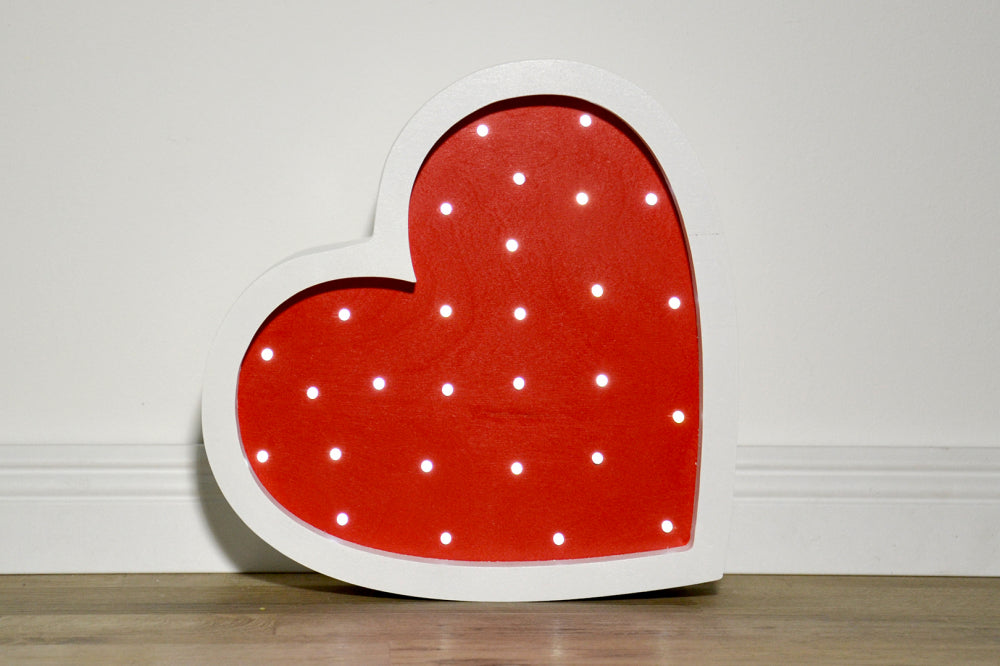 LED Nachtlampe Herz Rot