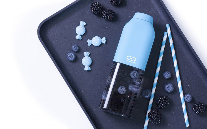 Zoe Set of Silicone Drinking Straws Blue Multi Mix