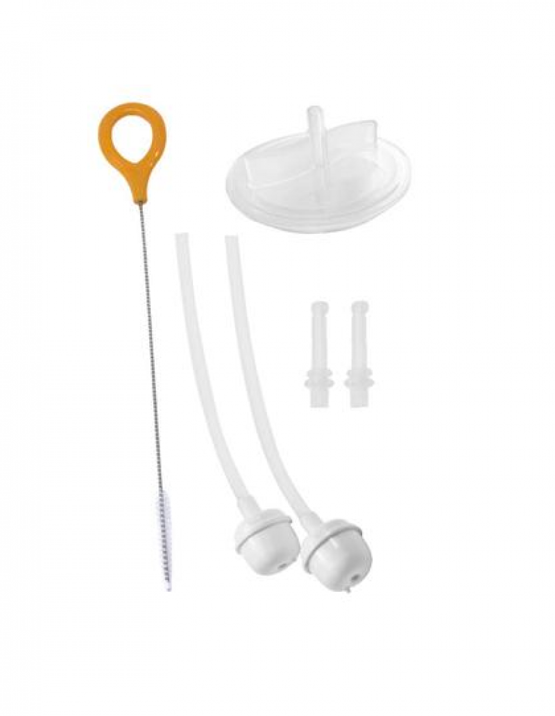 Zoe Set of Silicone Drinking Straws Blue Multi Mix