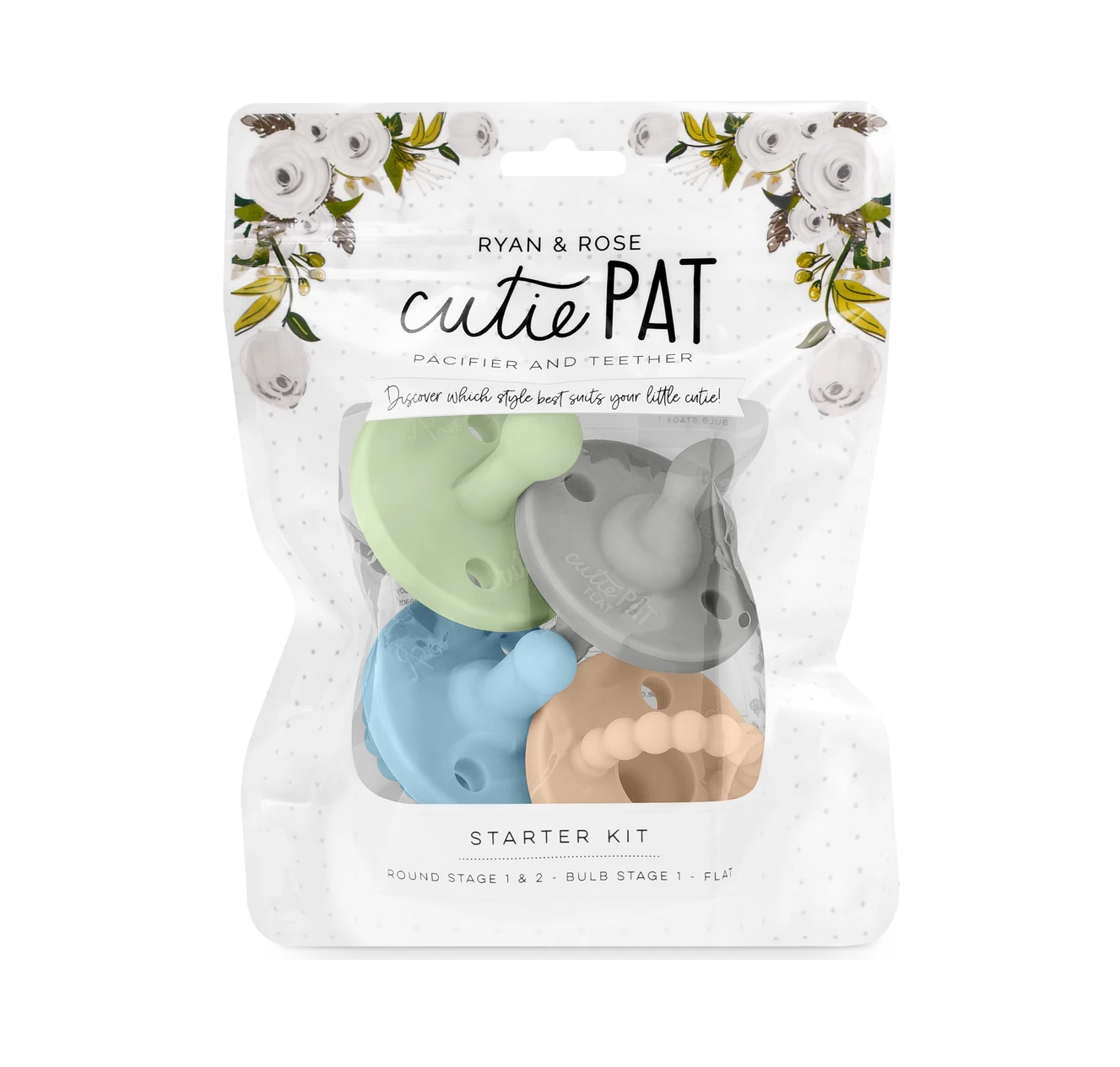 Lot de pailles en silicone Zoe, bleu multicolore