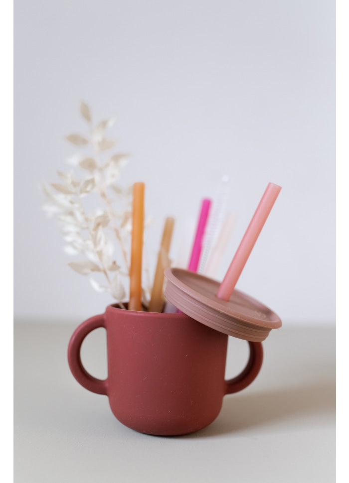 Zoe Set of Silicone Drinking Straws Blue Multi Mix