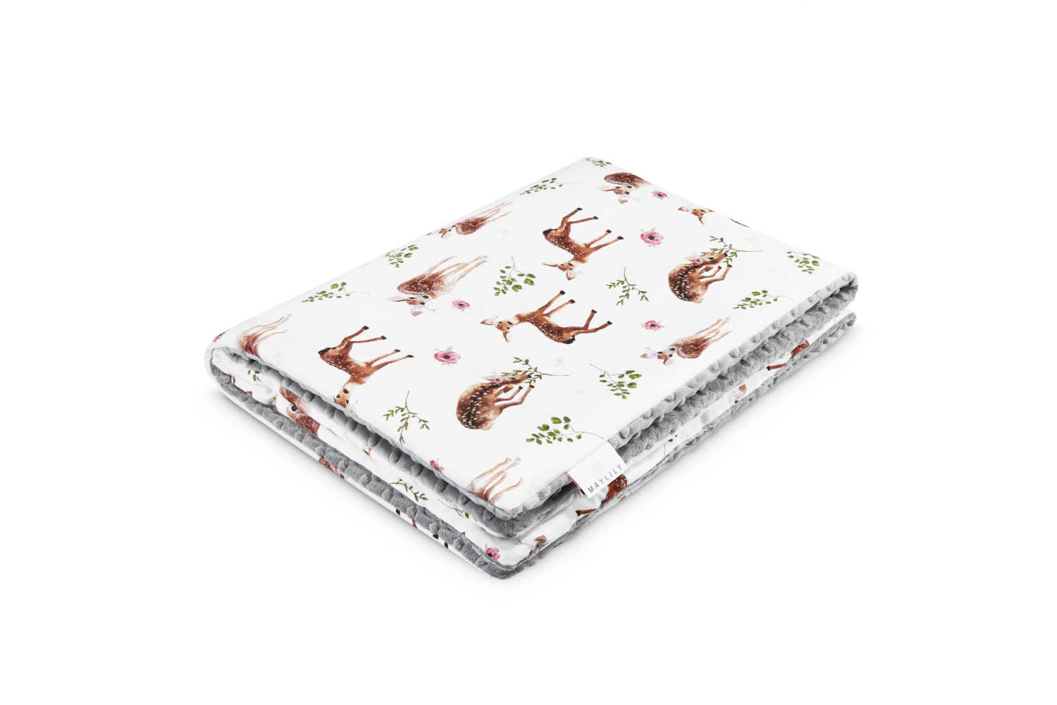 Decke Luxe Fawn Silver Grey gefüttert